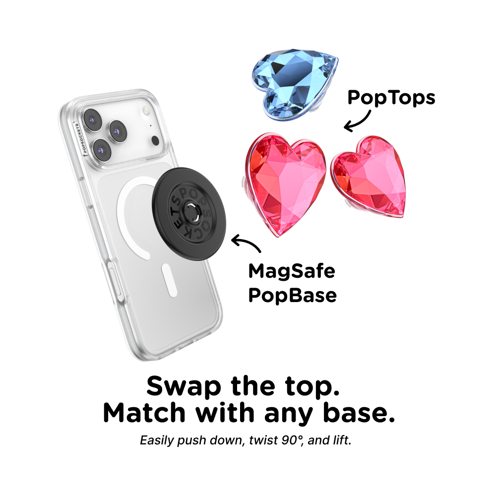 Crystal Heart Neon Pink — PopTop | PopTop | PopSockets